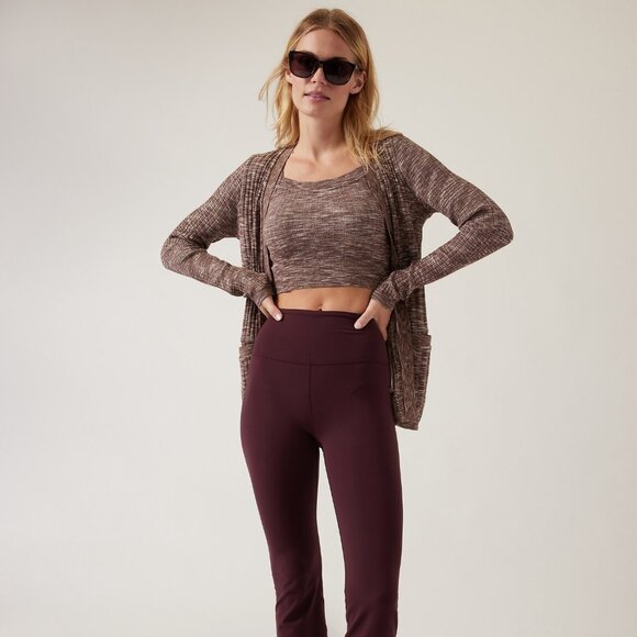 Athleta Revolve Cardigan size XXS Borealis Brown Heather - Picture 4 of 4